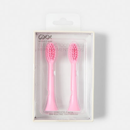 OXX Bodycare 2 Pack Electric Toothbrush Replacement Heads - Pink