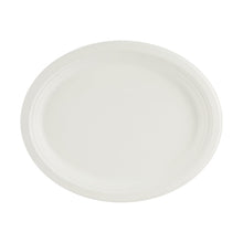 50 Pack Sugarcane Pulp Oval White Plates