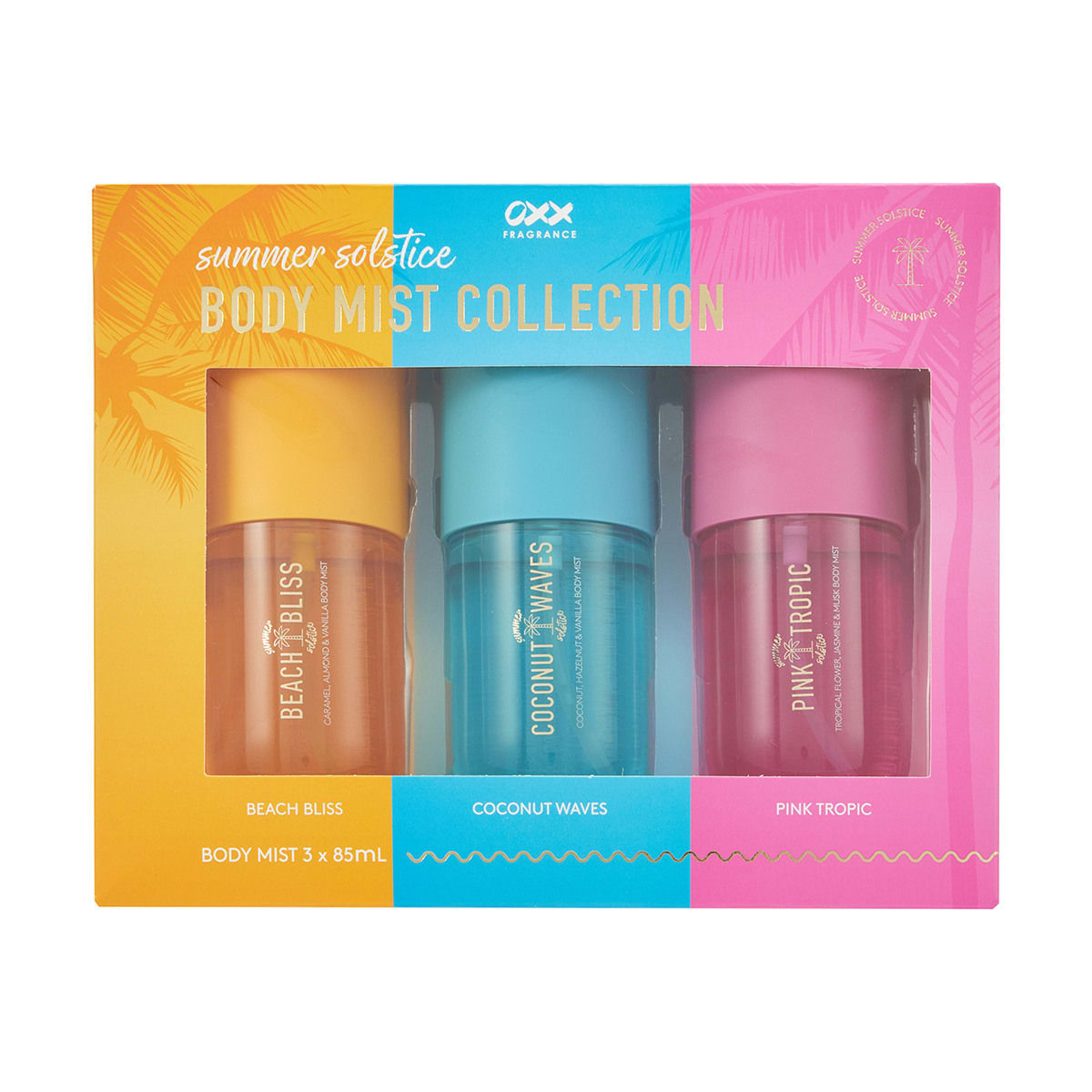 OXX Fragrance 3 Pack Summer Solstice Body Mist Collection