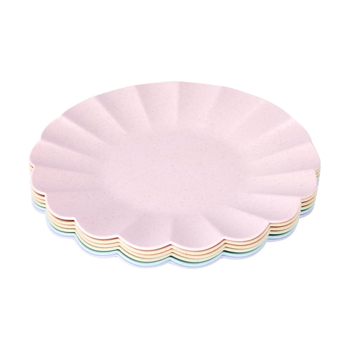 6 Piece Scalloped Plates