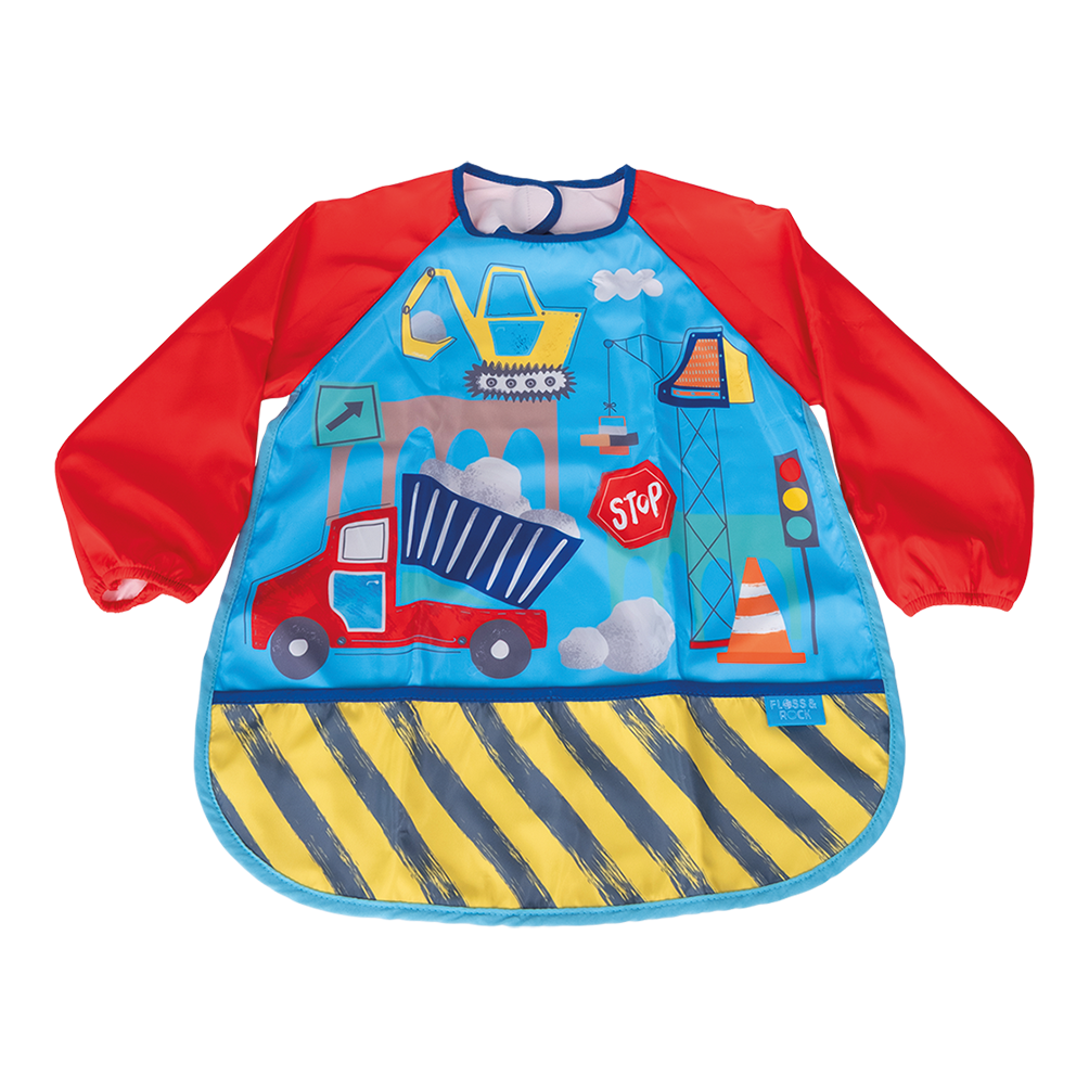 Floss & Rock Playtime Waterproof Apron Construction Mess Play Practical Life Materials 2-6yrs