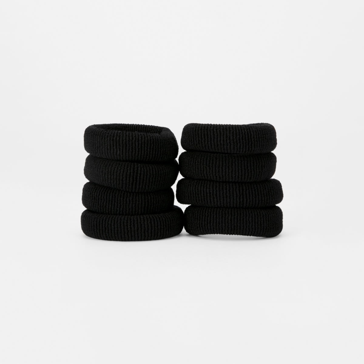 OXX Haircare 8 Pack Ponytailers - Black, Extra Large Thick
