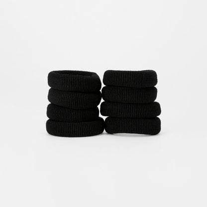 OXX Haircare 8 Pack Ponytailers - Black, Extra Large Thick