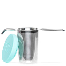 Basket Infuser With Silicone Lid Aqua