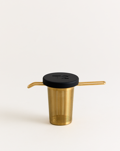 Basket Infuser Gold Matte Black Lid