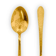 Moroccan Tealeidoscope Etched Gold Teaspoon