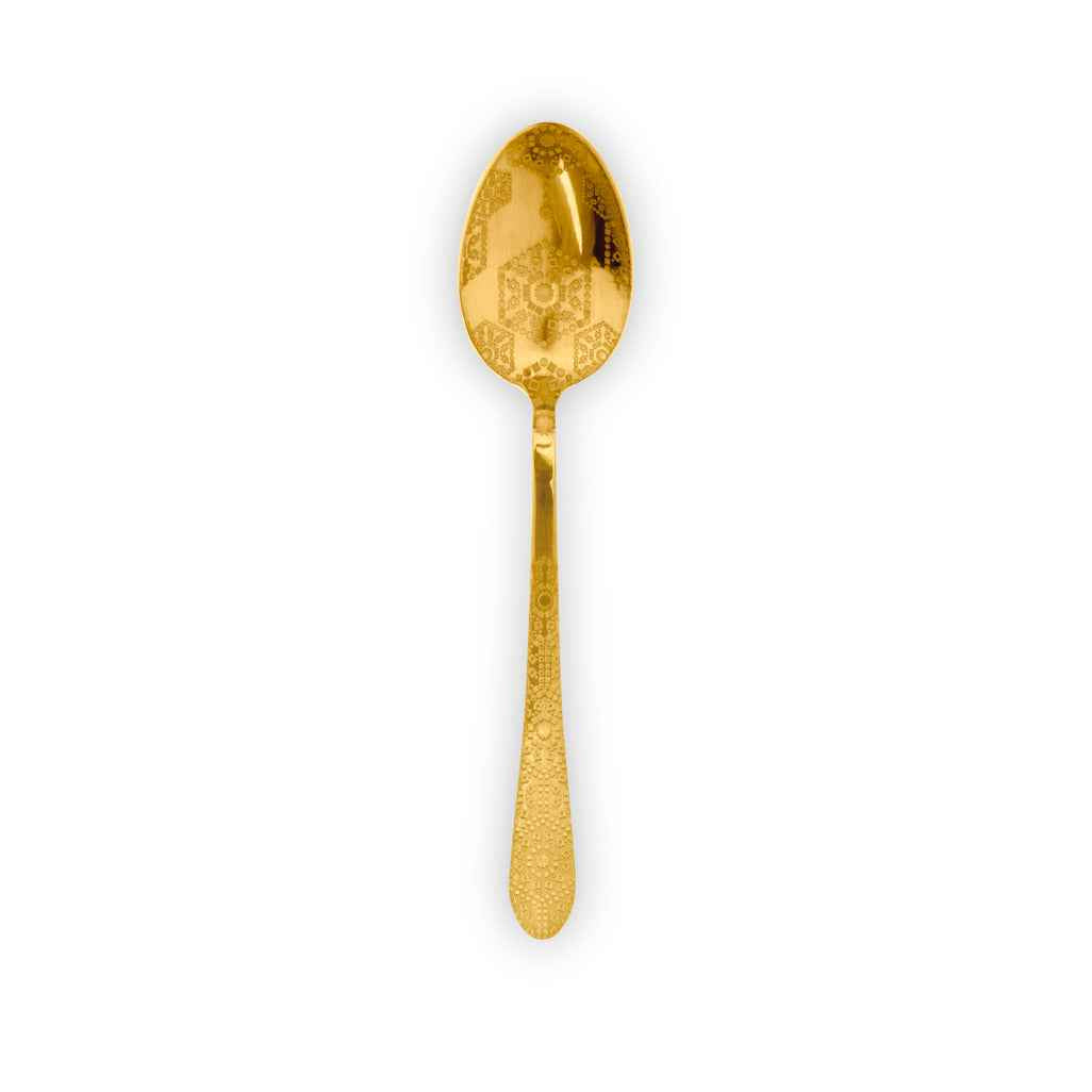 Moroccan Tealeidoscope Etched Gold Teaspoon