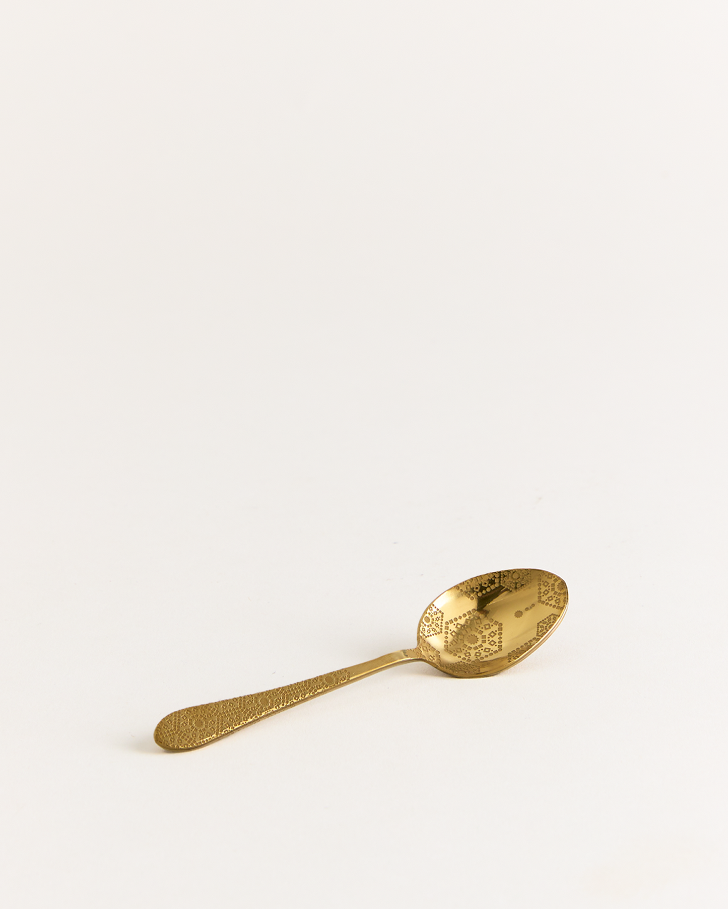 Moroccan Tealeidoscope Etched Gold Teaspoon