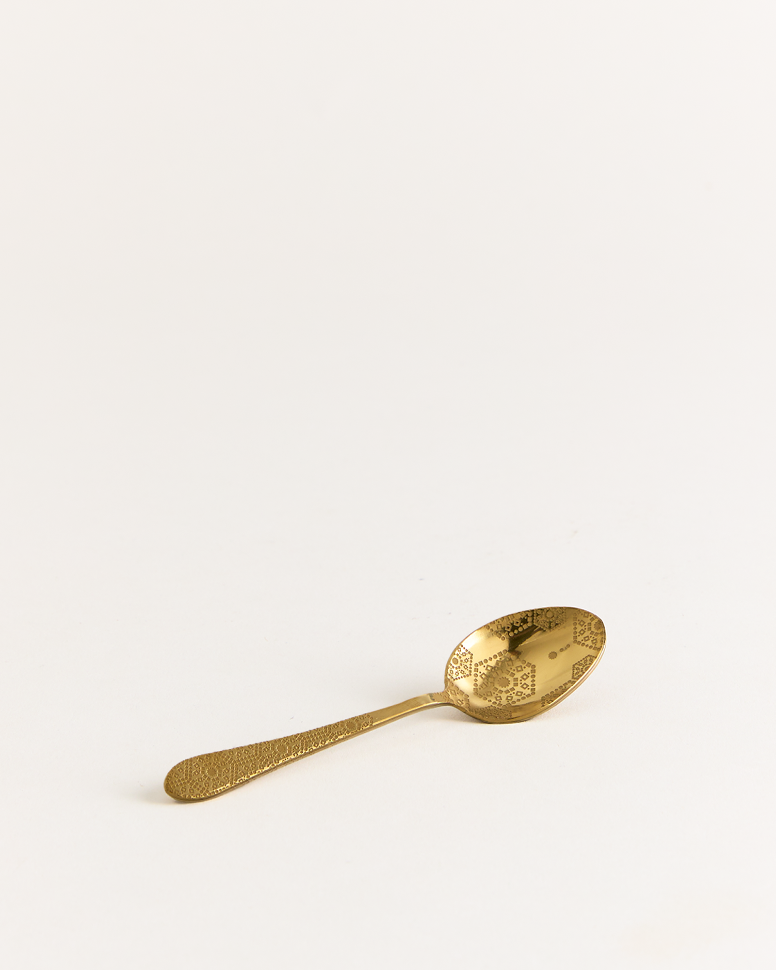 Moroccan Tealeidoscope Etched Gold Teaspoon