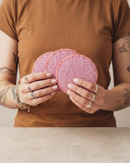 Aveva Rose Wool Coaster set of 4