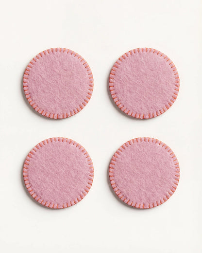 Aveva Rose Wool Coaster set of 4