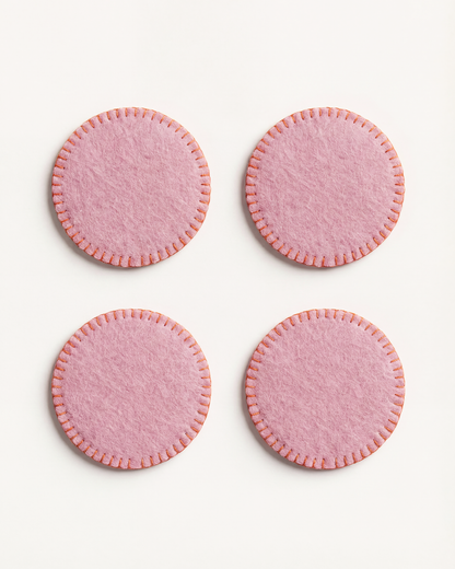 Aveva Rose Wool Coaster set of 4