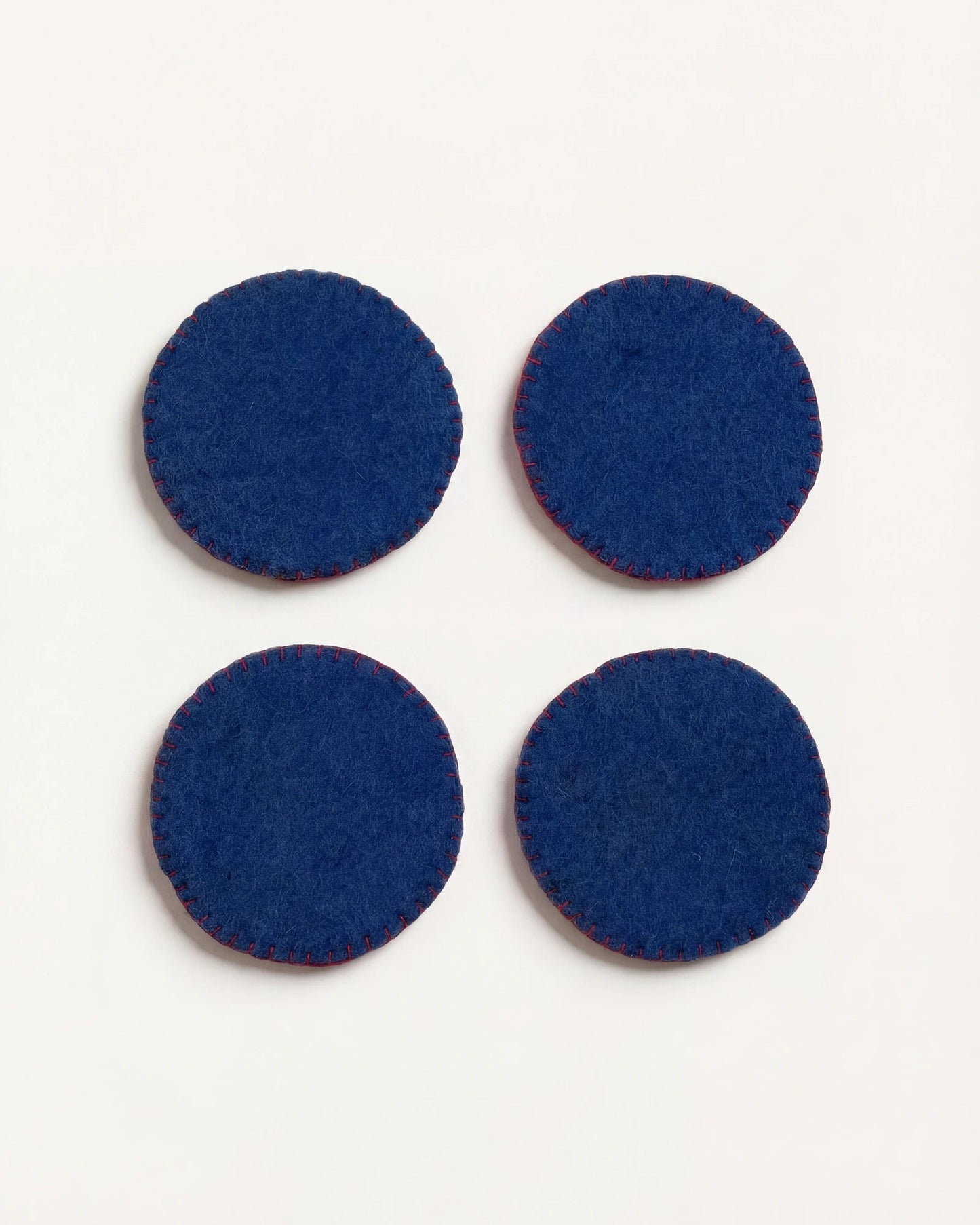 Aveva Electric Blue Wool Coaster set of 4