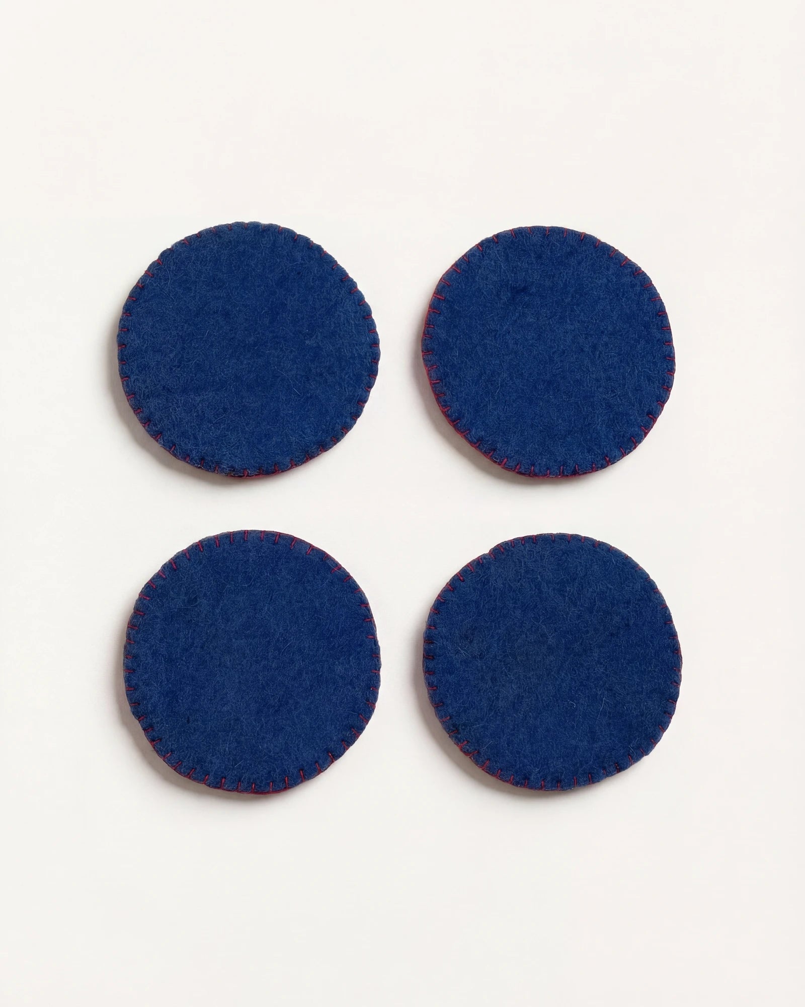 Aveva Electric Blue Wool Coaster set of 4
