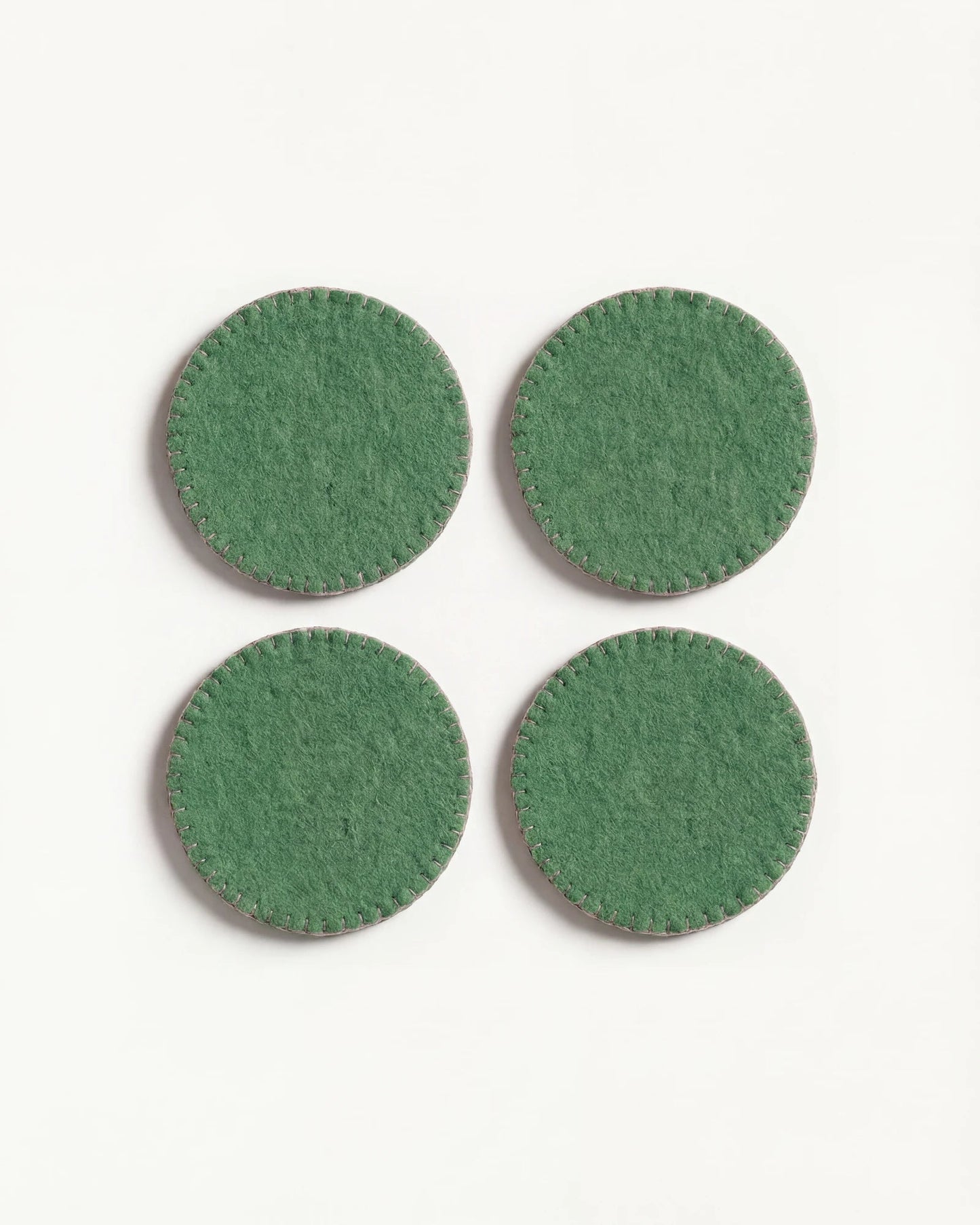 Aveva Spring Green Wool Coaster set of 4