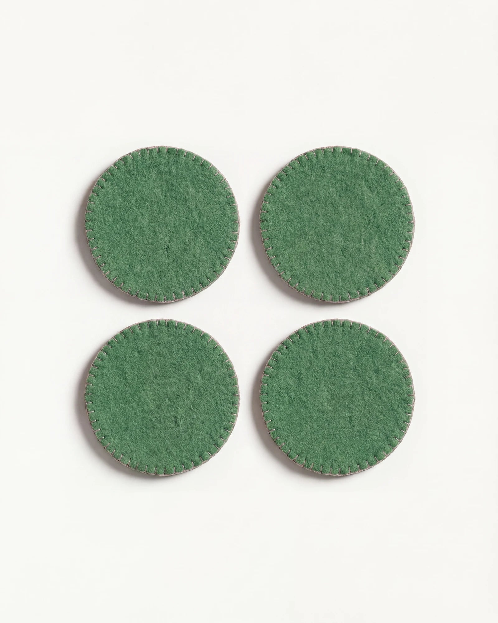 Aveva Spring Green Wool Coaster set of 4