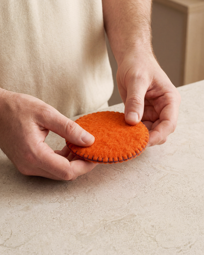 Aveva Coral Wool Coaster set of 4