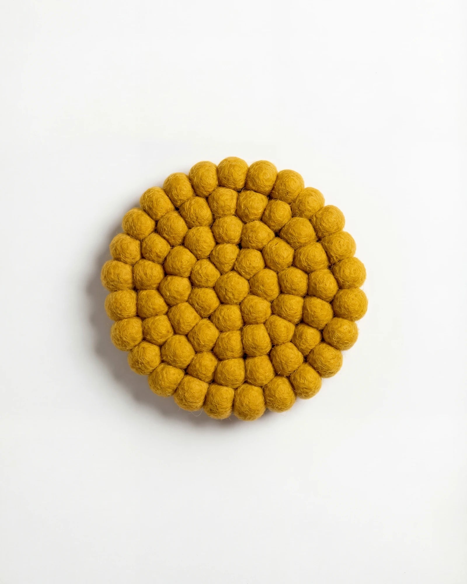 Aveva Mustard Wool Round Trivet
