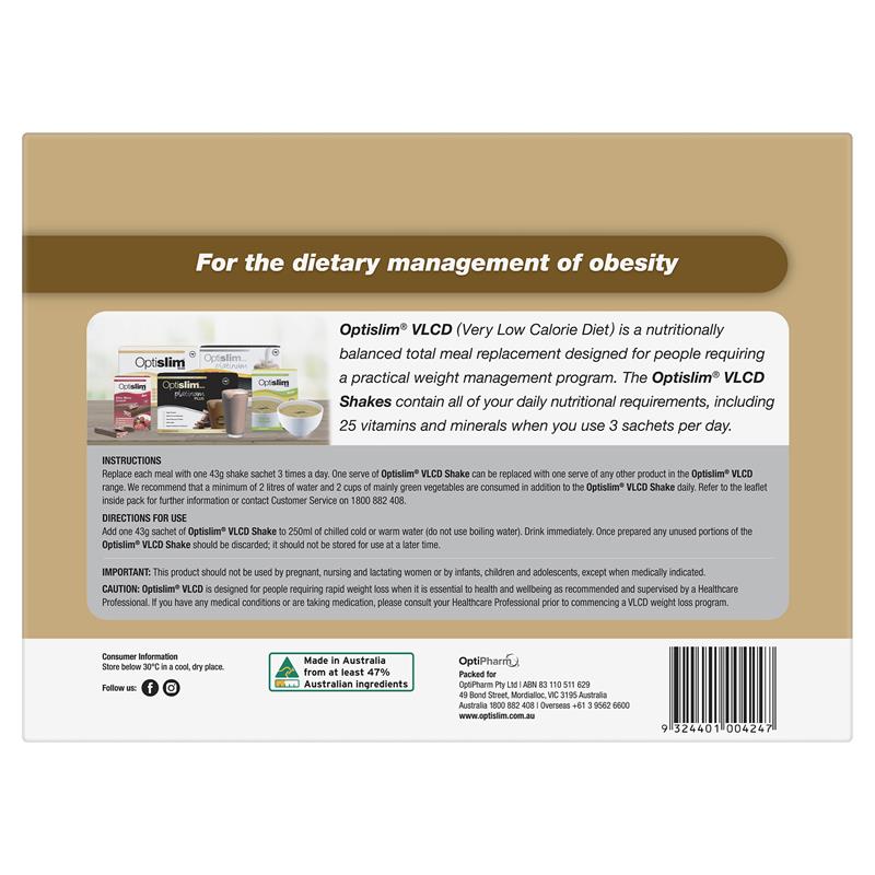 Optislim VLCD Expresso Coffee Milkshake 21 x 40g