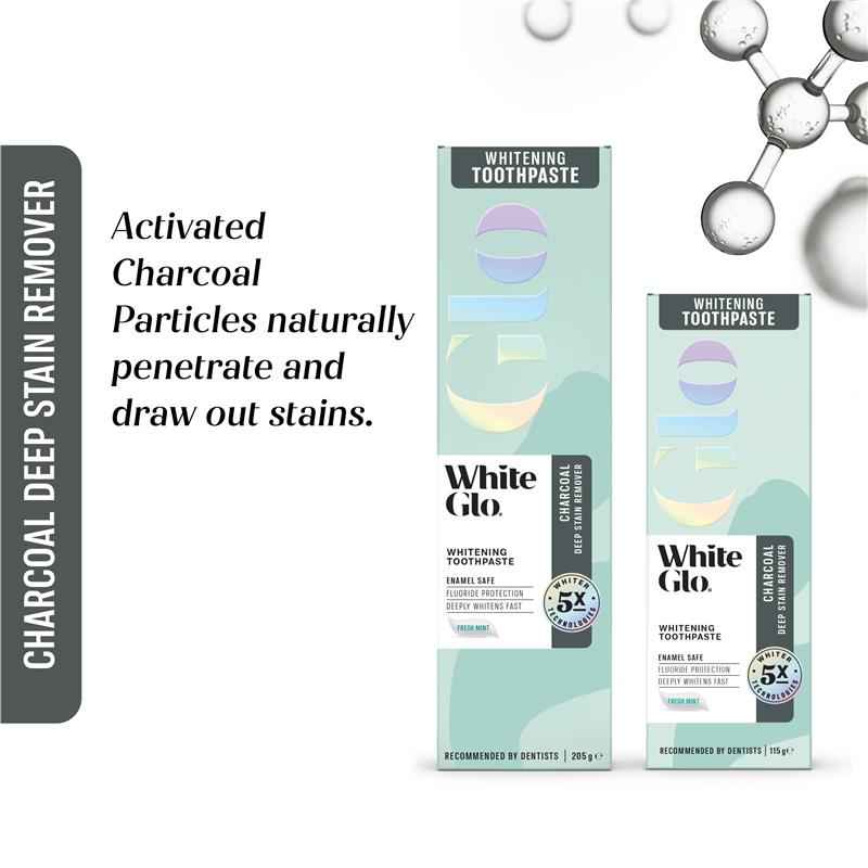 White Glo Charcoal Toothpaste 115g