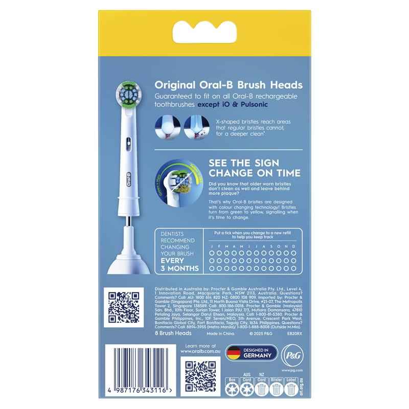 Oral B Power Toothbrush Everyday Clean Refills 8 Pack