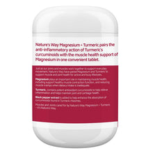 Nature's Way Magnesium + Turmeric 150 Tablets New Formula