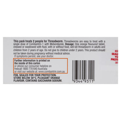 Combantrin -1 Threadworm Tablets 2 Pack - GimmeNow