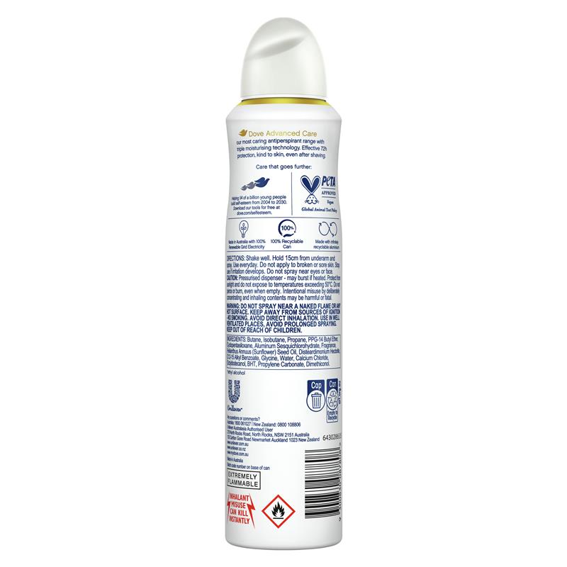 Dove Women Advanced Care Antiperspirant Aerosol Coconut & Jasmine Flower 250ml