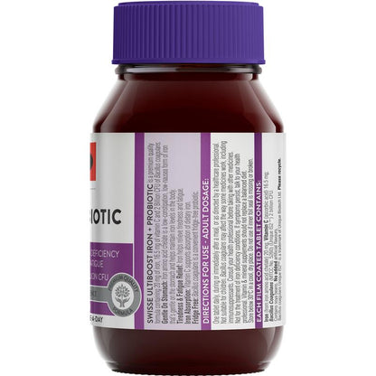 Swisse Iron + Probiotic 30 Tablets