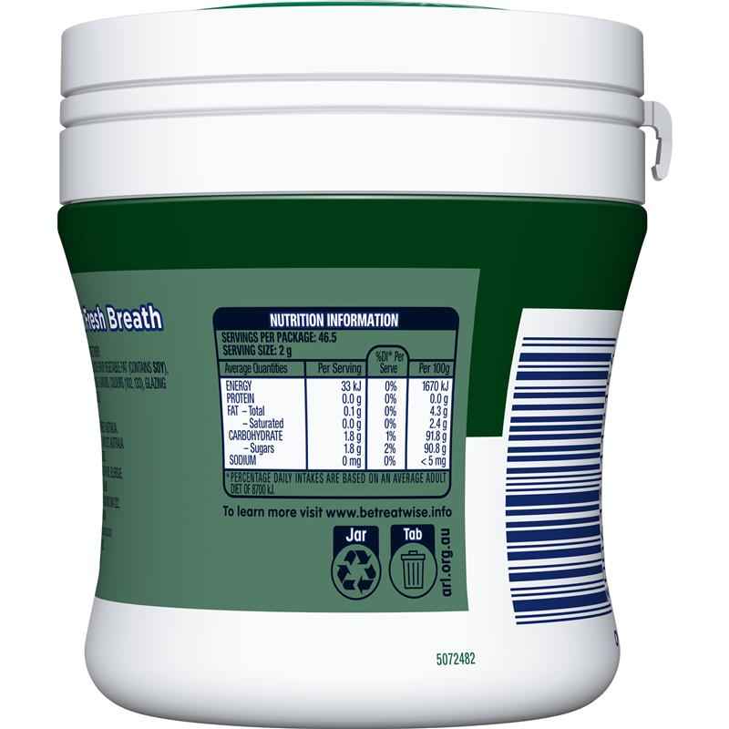 Eclipse Spearmint Chewy Mints 46 Piece Bottle