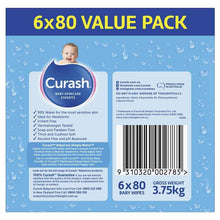 Curash Simply Water Wipes 6 x 80 Pack