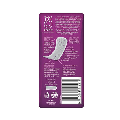 Poise Incontinence Liners Light with Charcoal 22 Pack