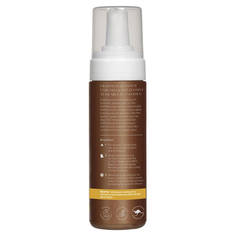 Le Tan Classic Tan Self Tanning Foam Light Medium 180ml