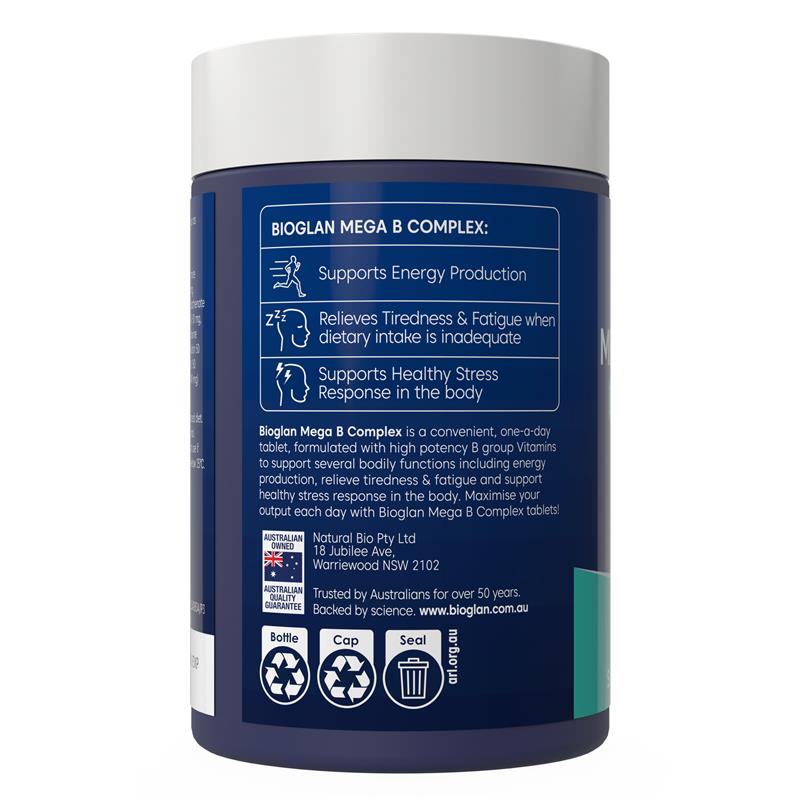 Bioglan Mega B Complex 90 Tablets