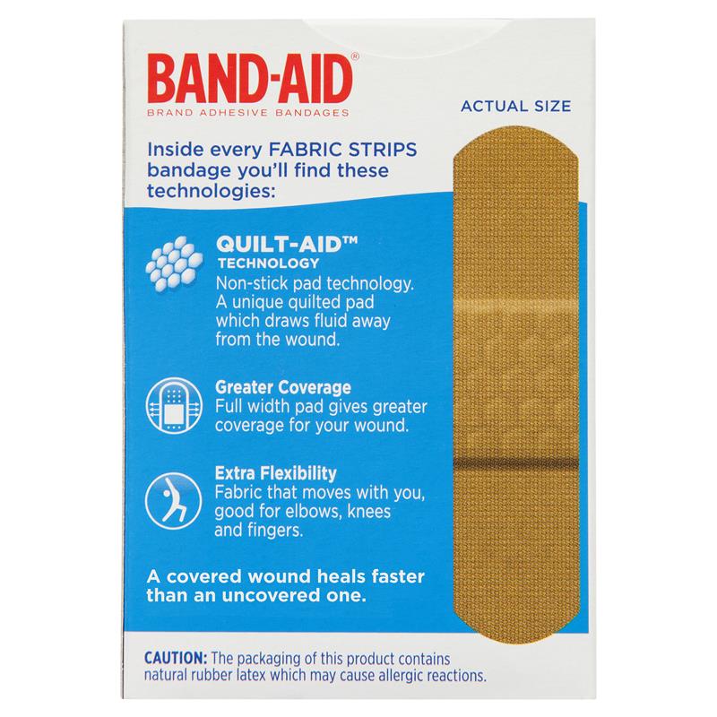 Band-Aid Adhesive Fabric Strips 50 Pack