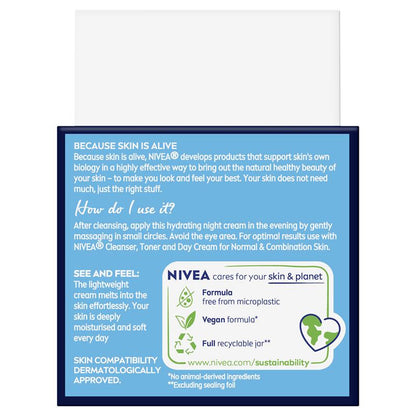 NIVEA Daily Essentials Hydrating Face Moisturiser Night 50ml