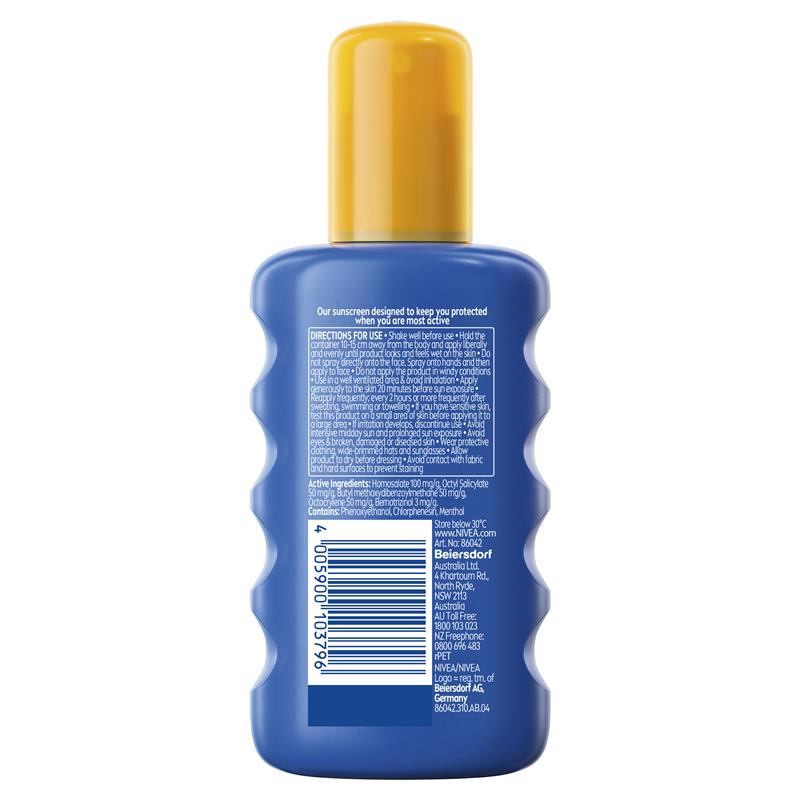 NIVEA Sun Ultra Sport Cooling SPF50+ Sunscreen Spray 200ml