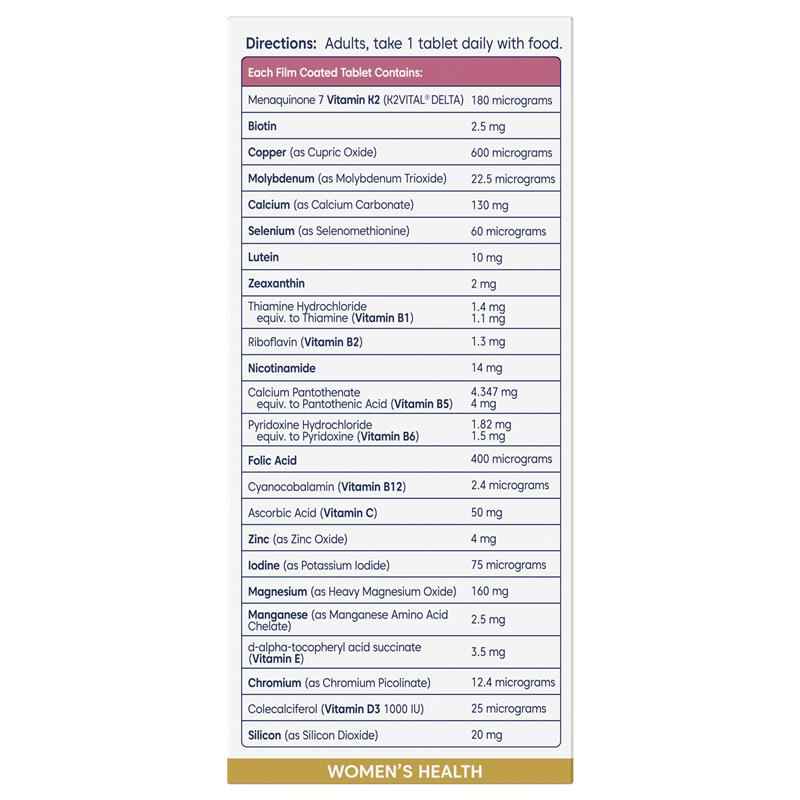 Bioglan Platinum Womens 60 + Multivitamin 60 Tablets