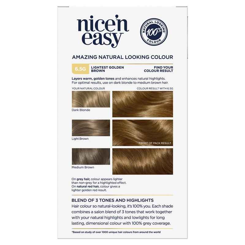 Clairol Nice N Easy 6.5G Light Golden Brown Permanent Hair Colour