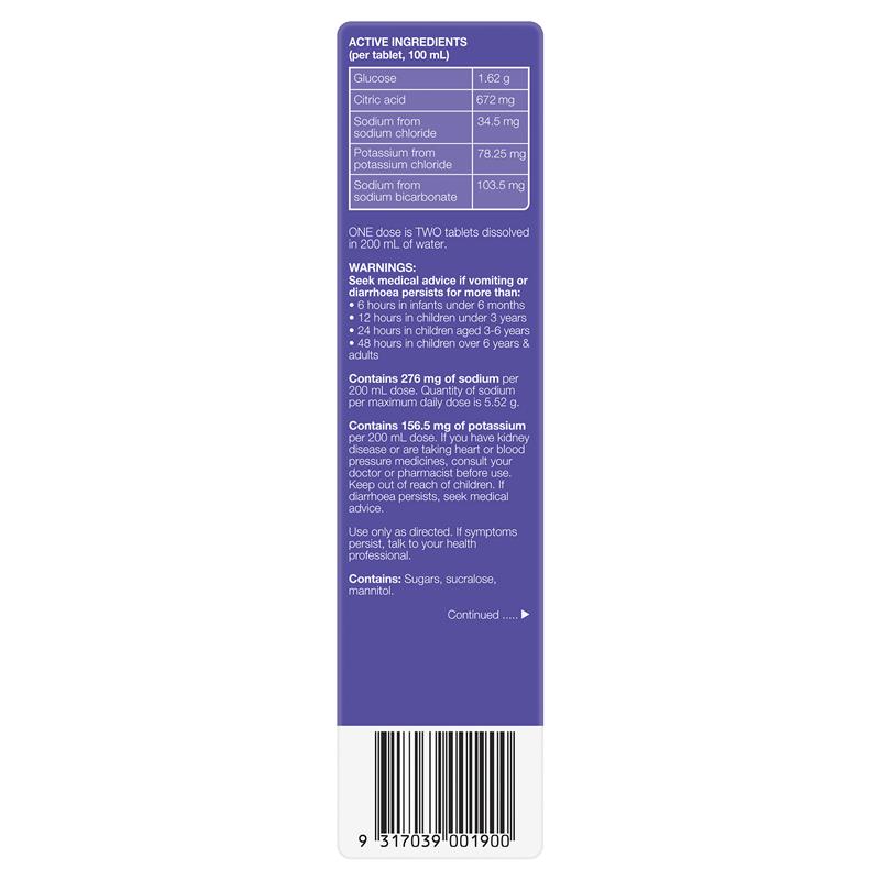Hydralyte Electrolyte Effervescent Passionfruit Punch 20 Tablets