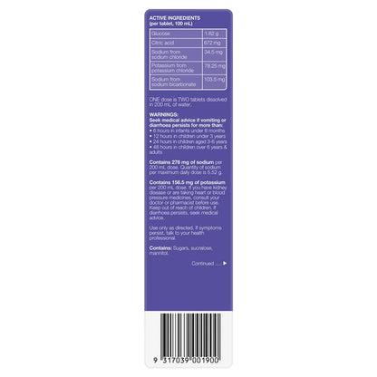 Hydralyte Electrolyte Effervescent Passionfruit Punch 20 Tablets