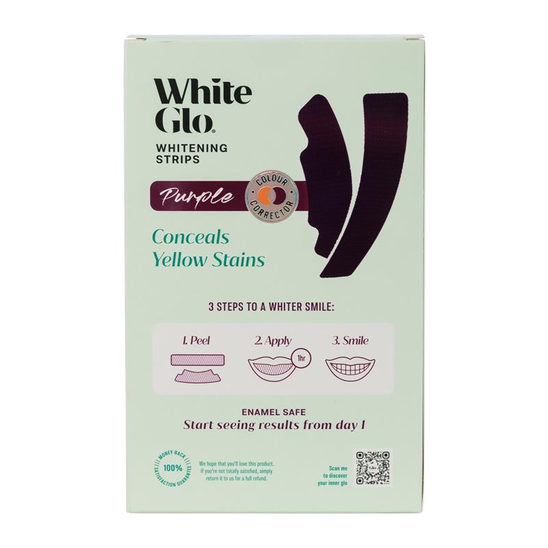 White Glo Purple Teeth Whitening Strips 20 Strips