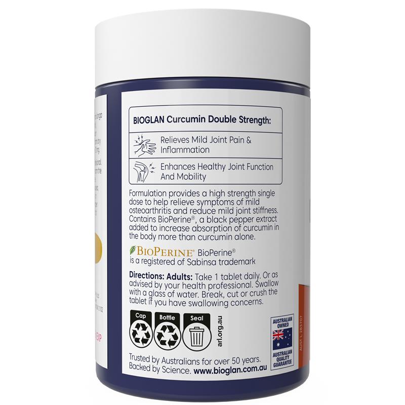 Bioglan Curcumin Double Strength 1200mg 70 Tablets