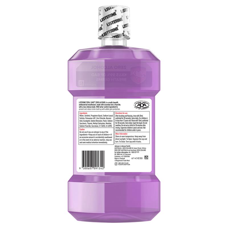 Listerine Mouthwash Total Care Zero 750ml