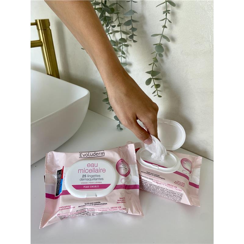 Evoluderm Eau Micellaire Cleansing Wipes 25