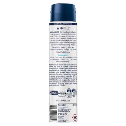 NIVEA MEN Deodorant Aerosol Derma Control Defend 250ml