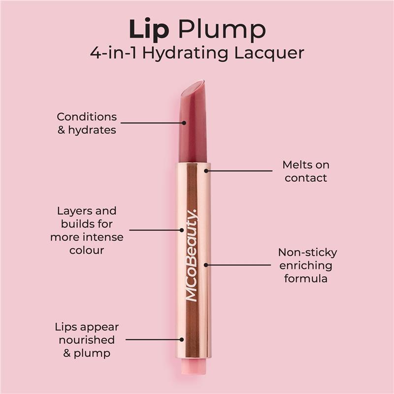 McoBeauty Lip Plump 4-in-1 Hydrating Lacquer Emily - Nude Pink