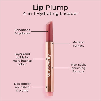 McoBeauty Lip Plump 4-in-1 Hydrating Lacquer Emily - Nude Pink