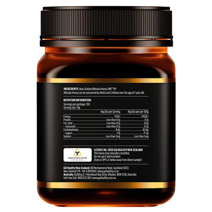 GO Healthy Manuka Honey UMF 5+ (MGO 80+) 1kg (Not For Sale In WA)