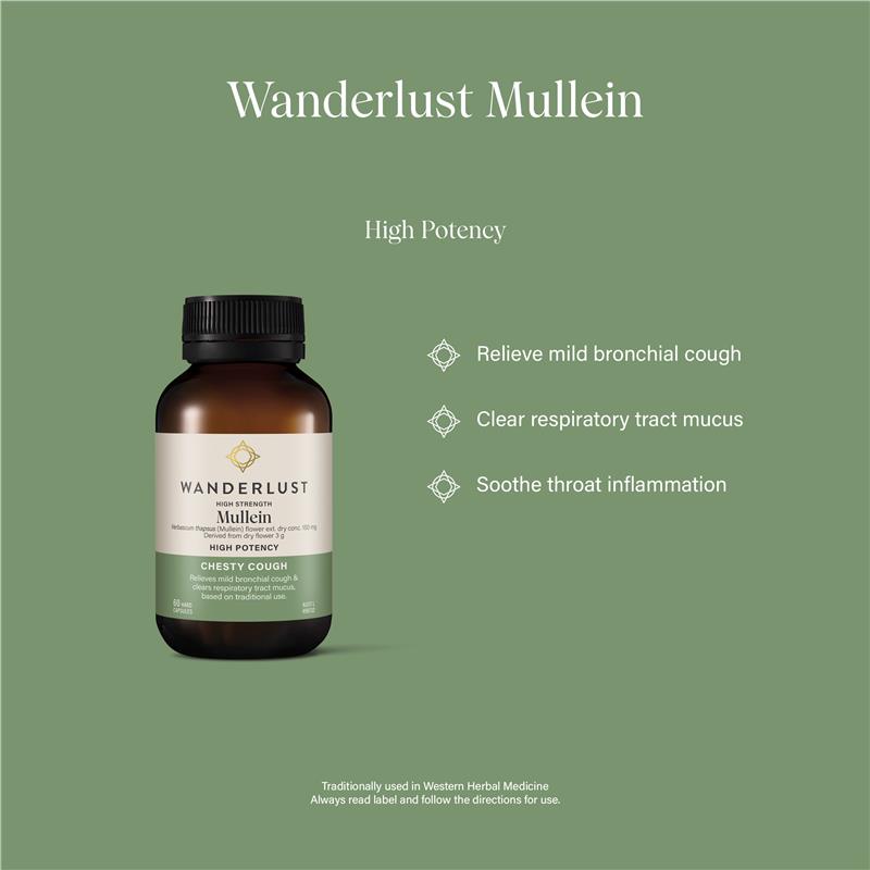 Wanderlust High Strength Mullein 60 Capsules